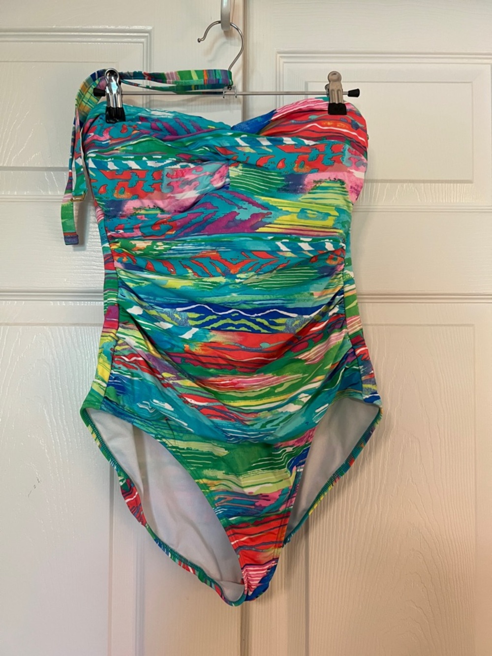 Ralph Lauren Multicolor One-Piece Swimsuit with Bright Stripe and Brushprint